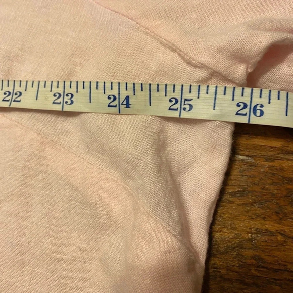 Saint Tropez West Light Pink Linen Blend Tunic Top - Picture 4 of 6